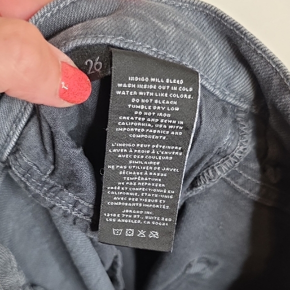 J Brand Jules Style Charcoal Denim Jeans Sz 26 - Picture 8 of 8